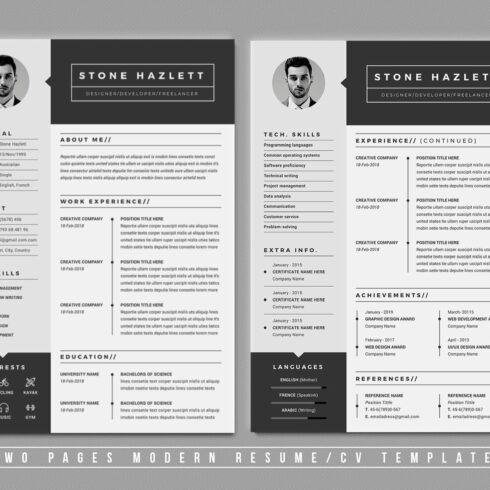 Minimal Resume | 3 Unique Pages cover image.