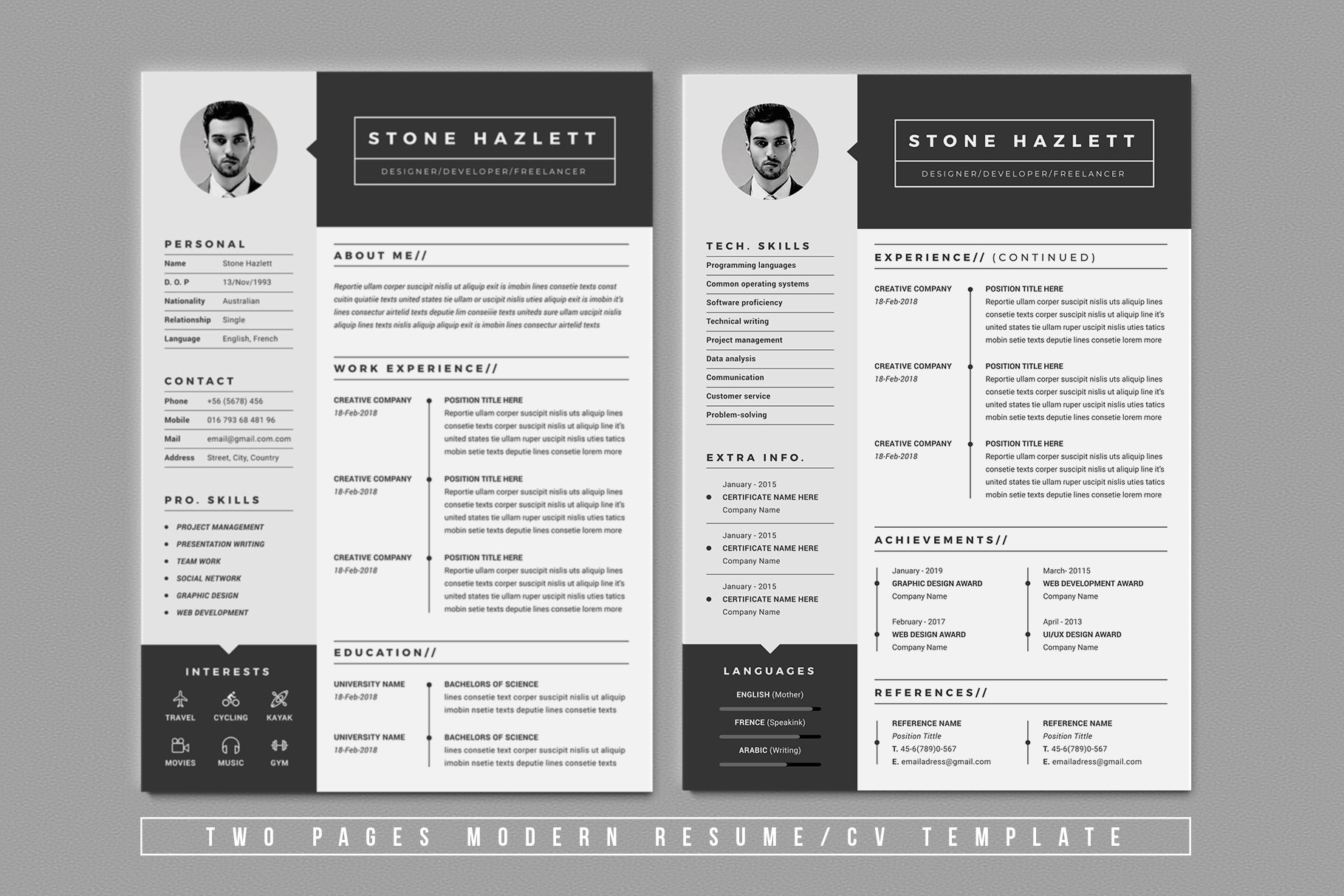 Minimal Resume | 3 Unique Pages cover image.