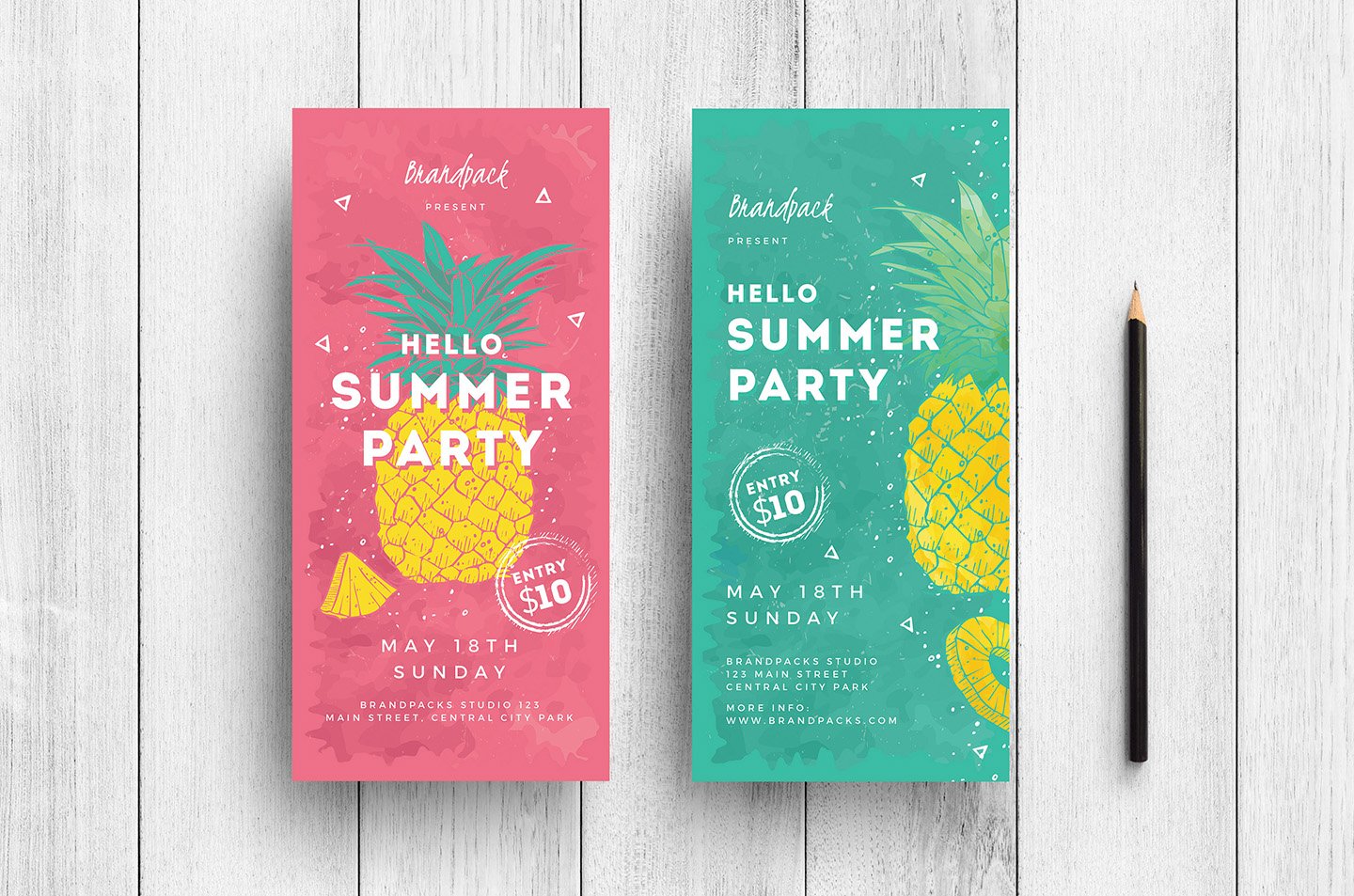 minimal summer dl rack card template 29