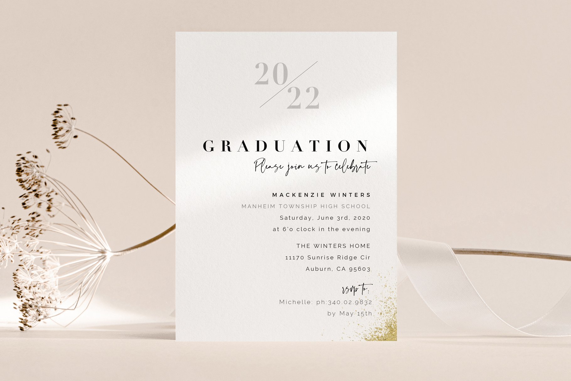 Graduation Party Invite for Canva cover image.