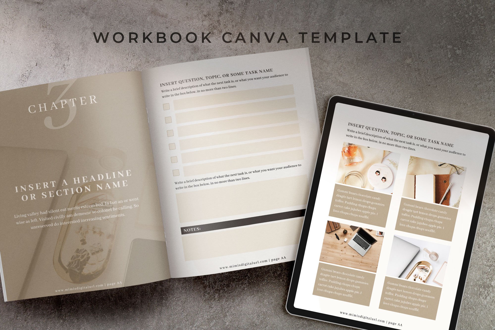 Workbook Canva Template | Mink cover image.
