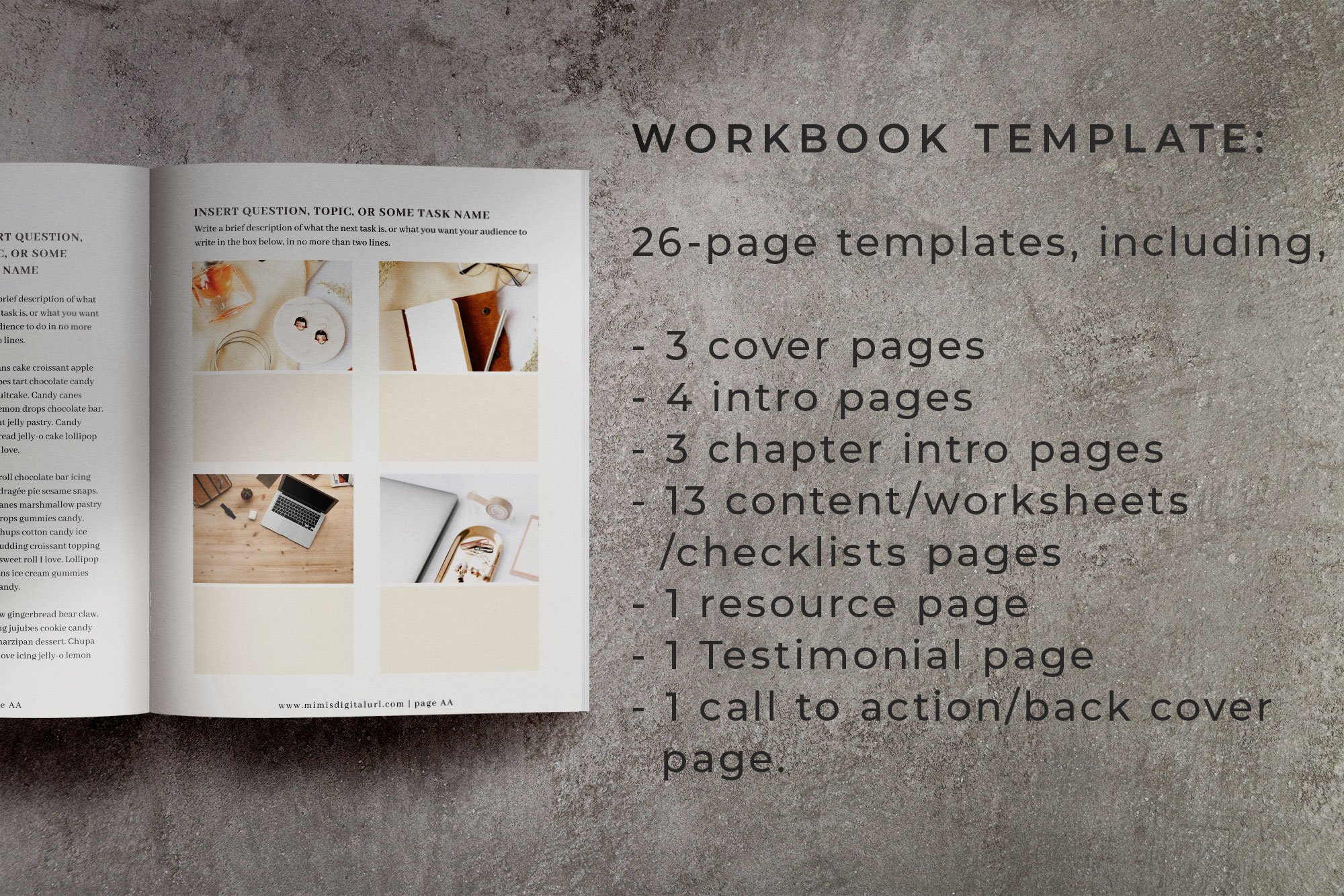 Workbook Canva Template | Mink preview image.