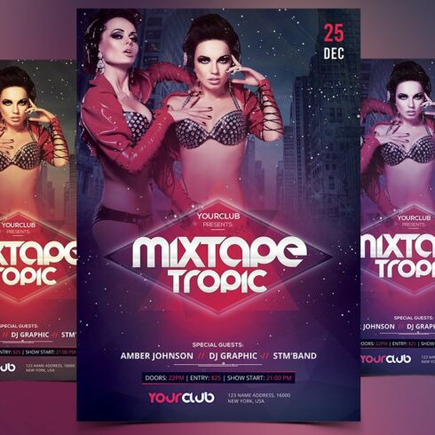 Mixtape Tropic - PSD Flyer Template cover image.