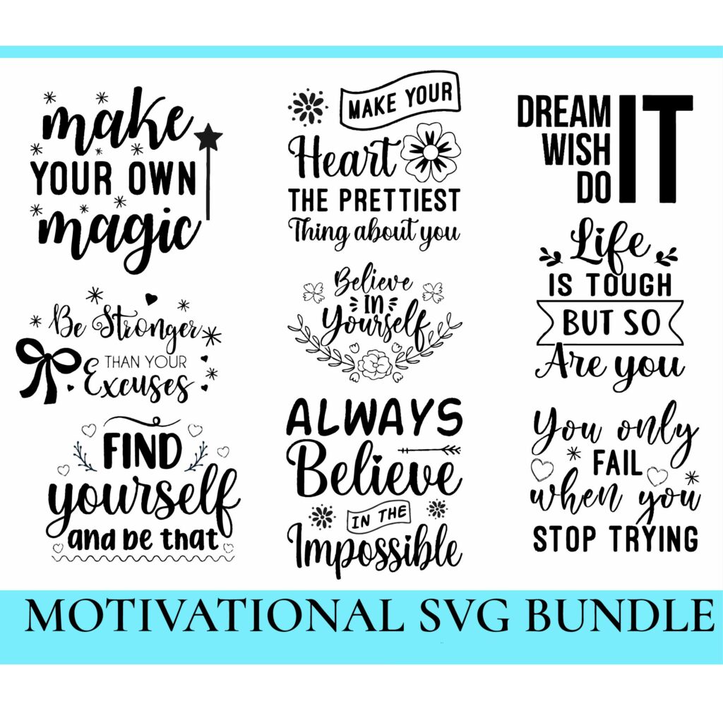 Motivational Svg Bundle - MasterBundles