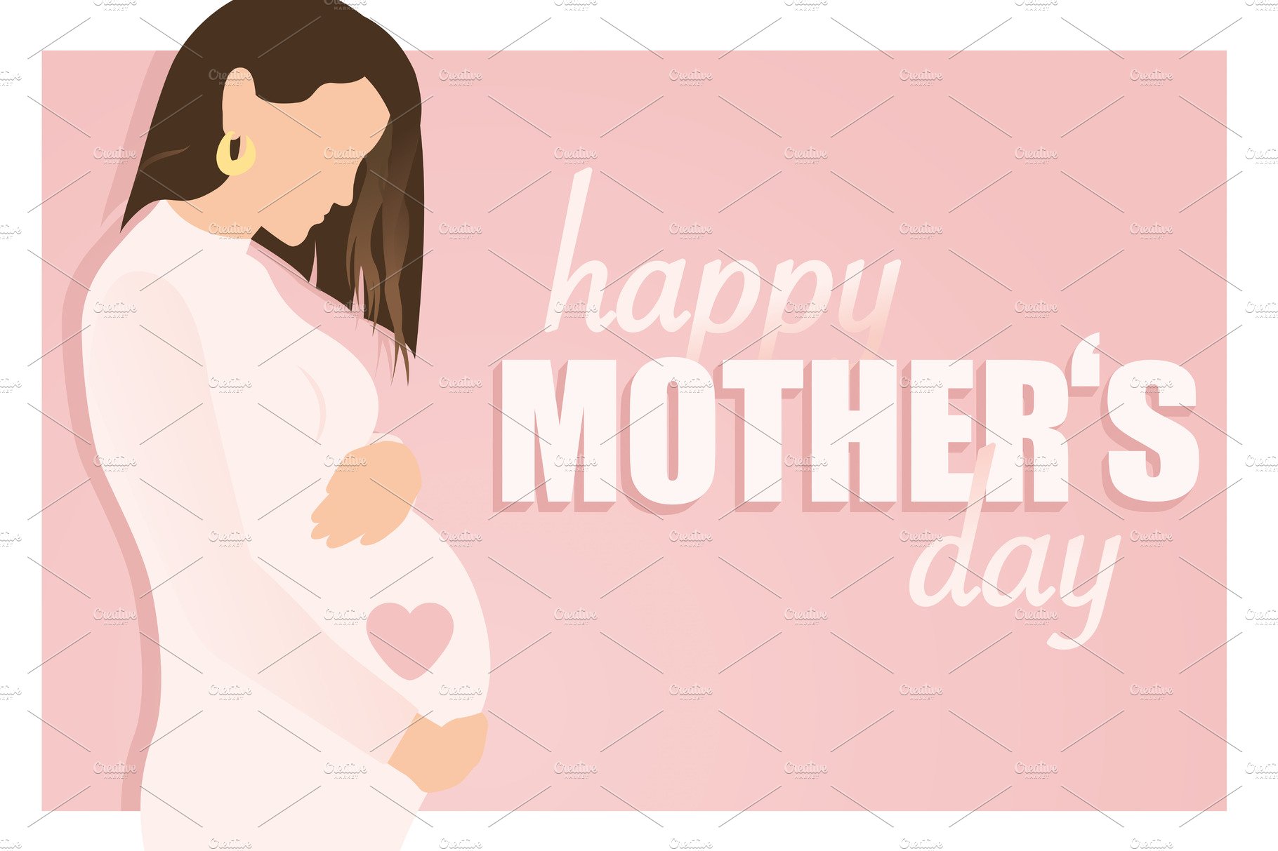 Happy Mother's day greeting card cover image.