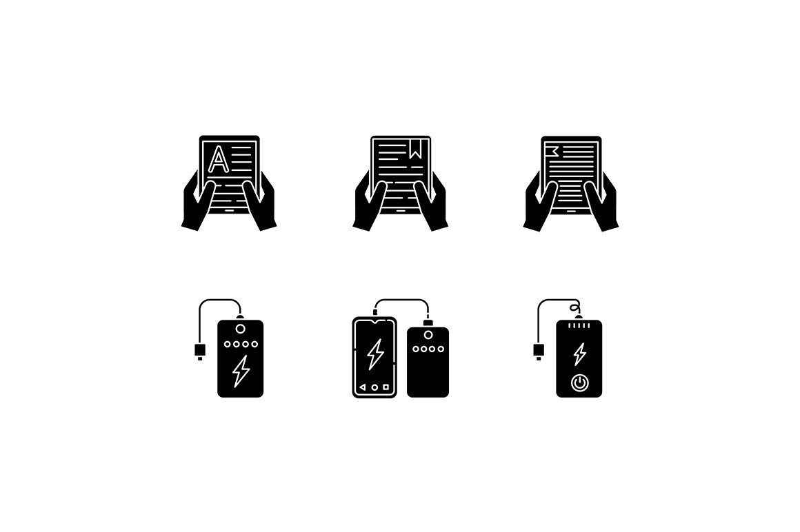 Portable electronic devices icons cover image.