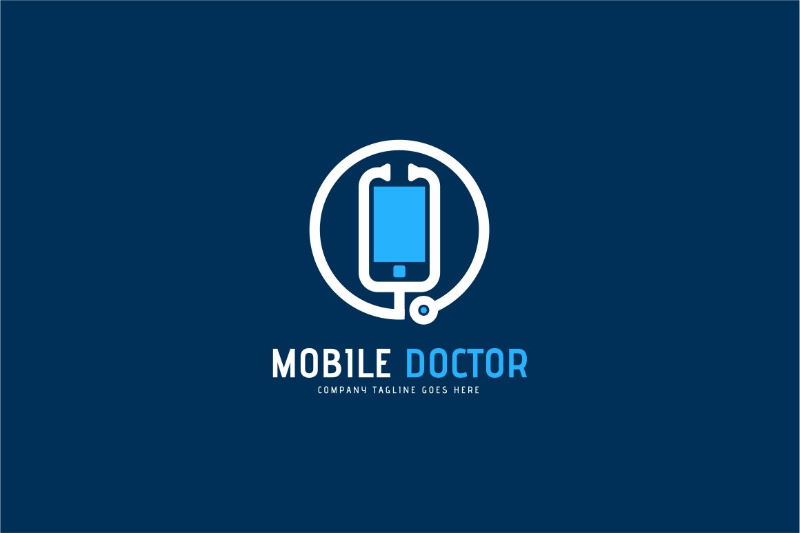 Mobile Doctor Logo Template preview image.