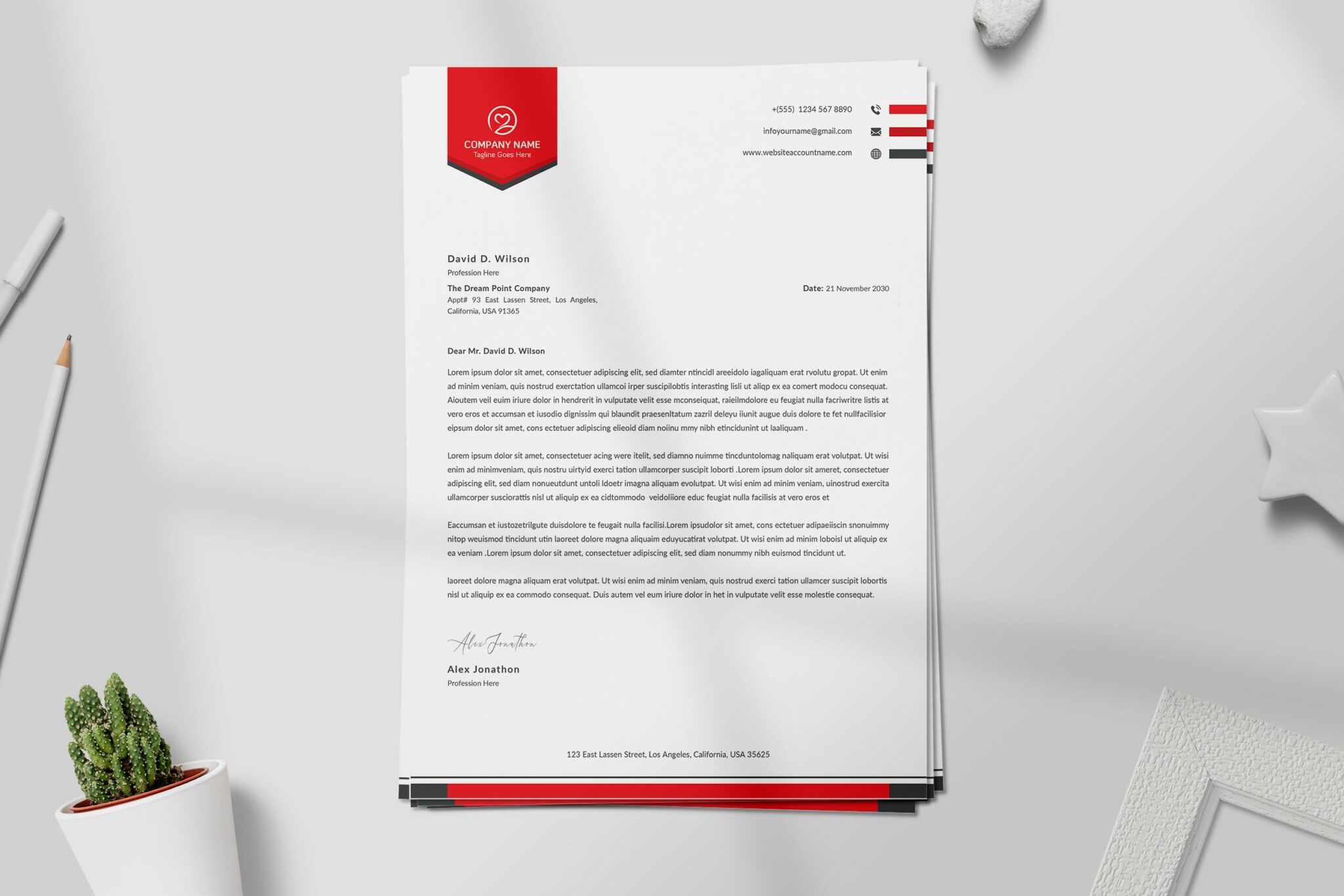 Letterhead Template – MasterBundles