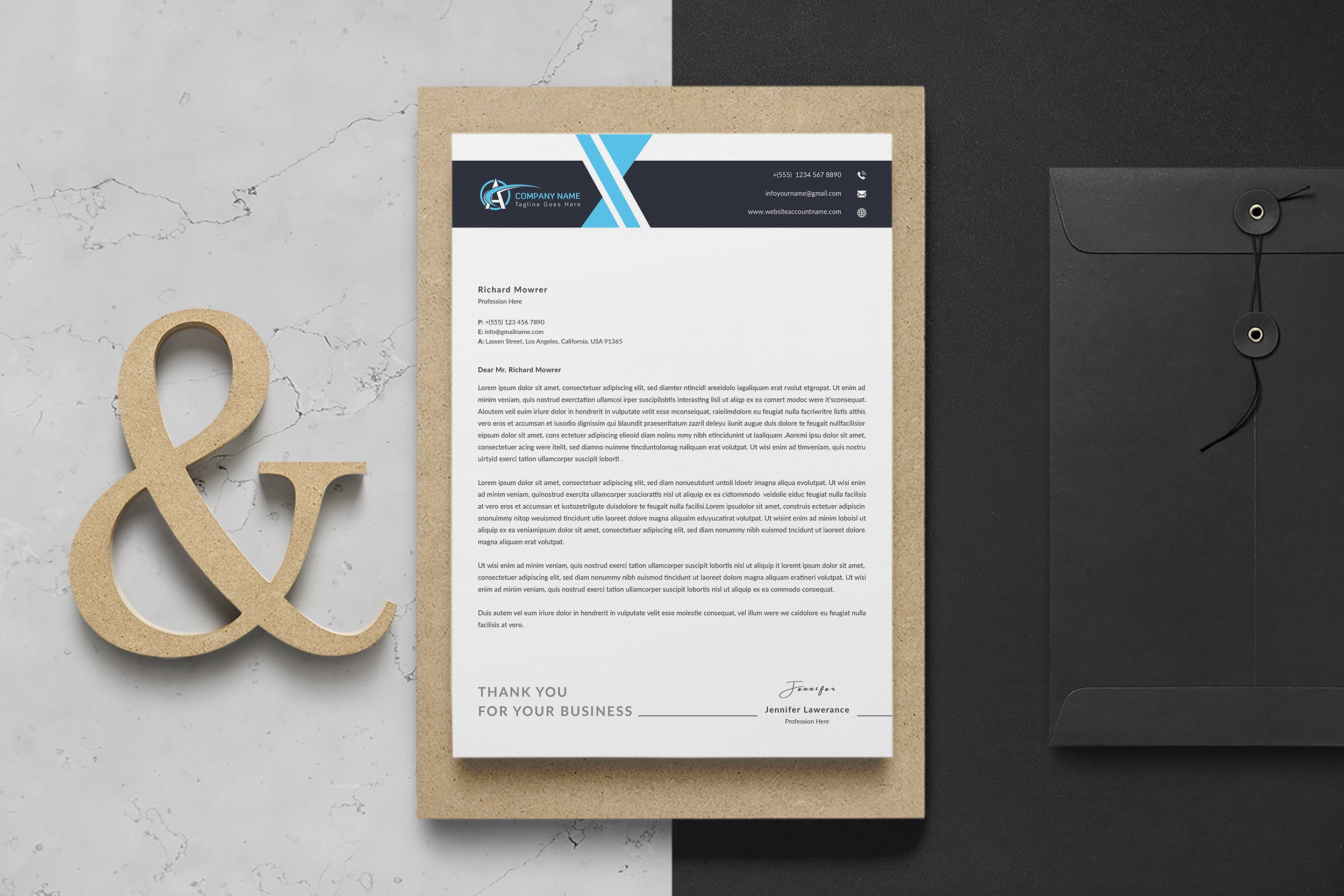 Modern Letterhead Template cover image.