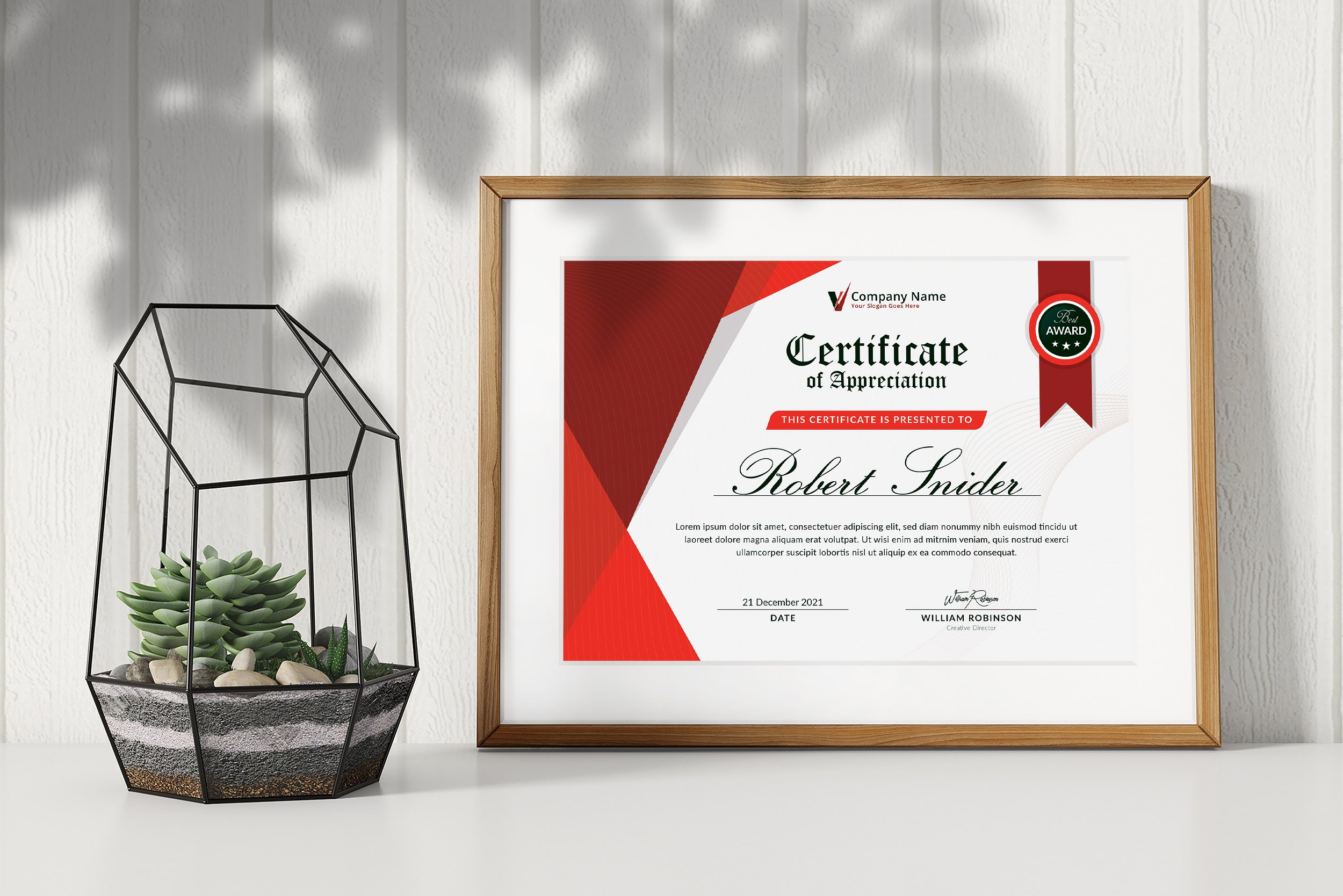 Certificate Word Template cover image.