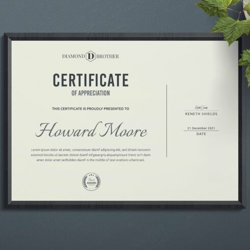 Clean Certificate Template cover image.