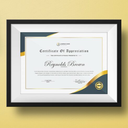 Certificate Template cover image.