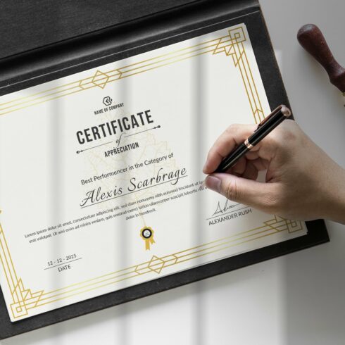 Certificate Template cover image.