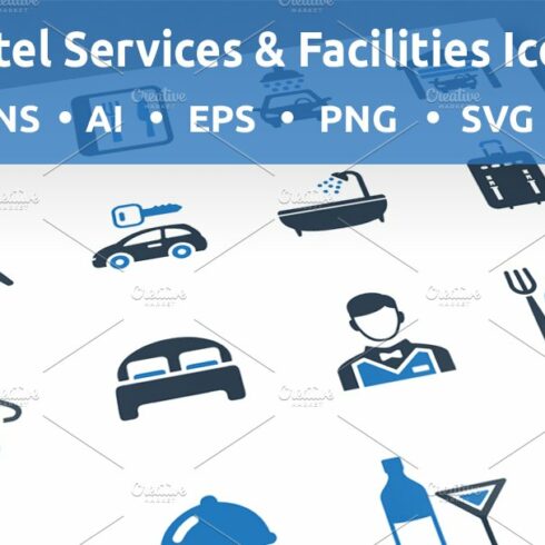 Hotel Services & Facilities Icons cover image.