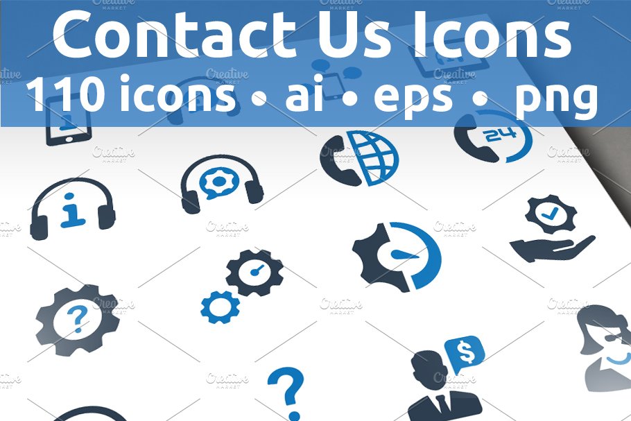 Contact Us Icons cover image.