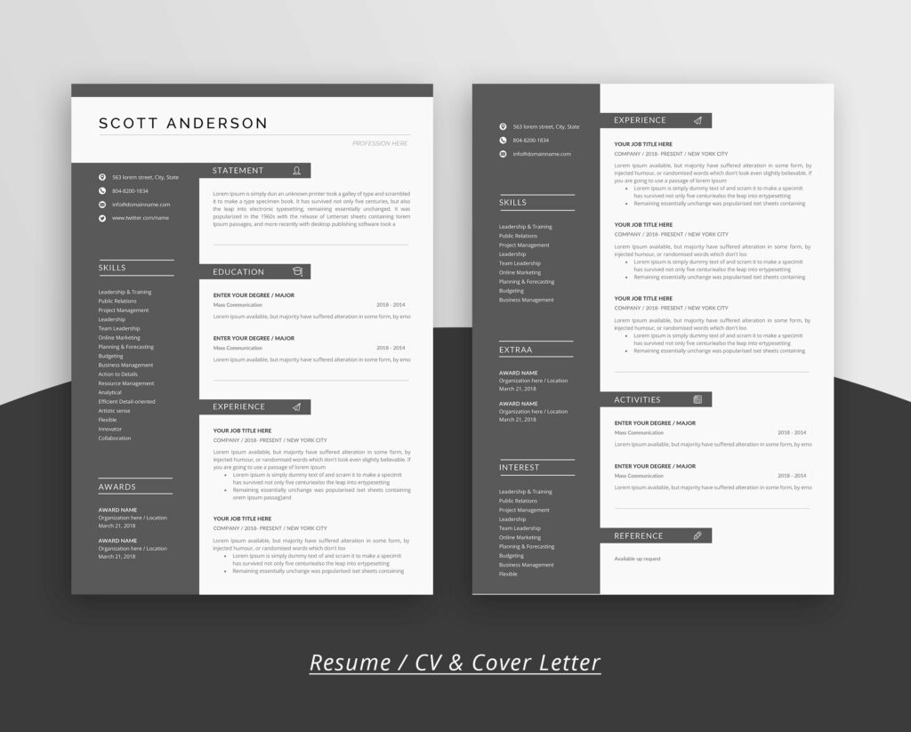 Mock Cv.pdf Resume / CV – MasterBundles