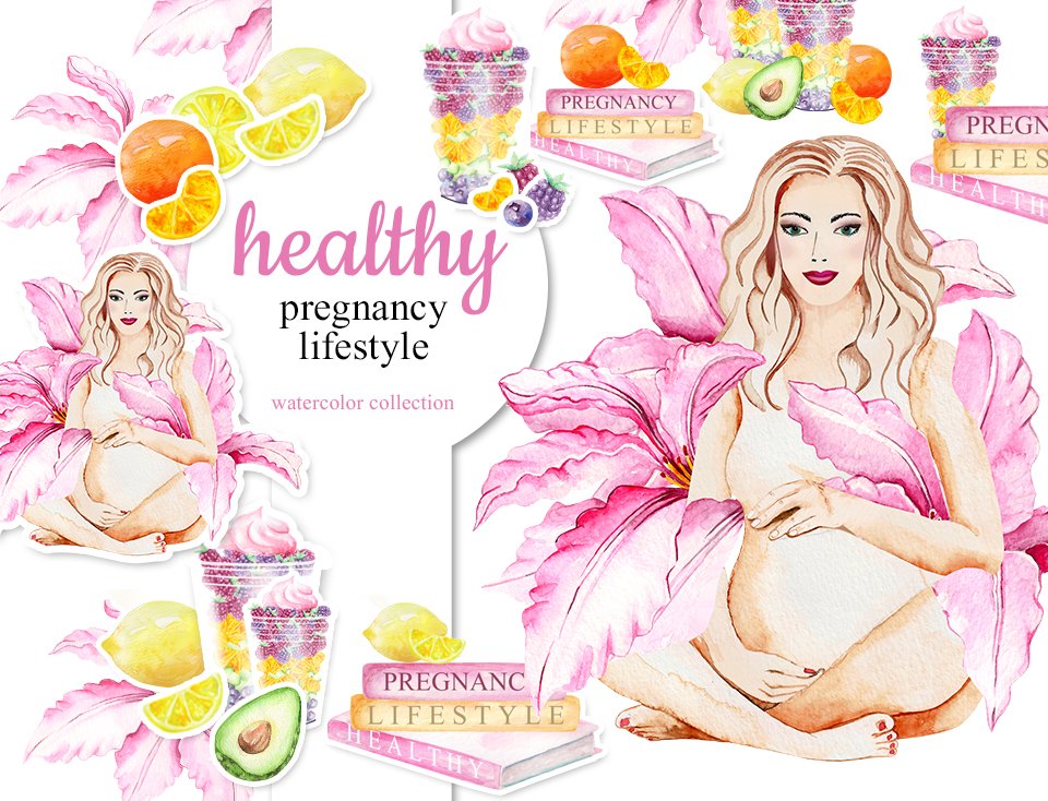 Watercolor Healthy Pregnancy cover image.