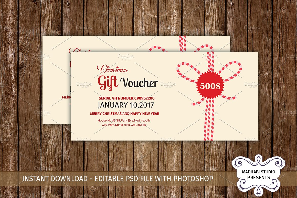 Multipurpose Gift Voucher Template cover image.