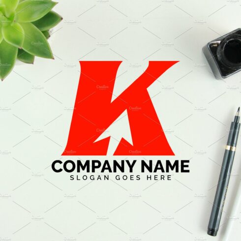 k letter arrow logo cover image.