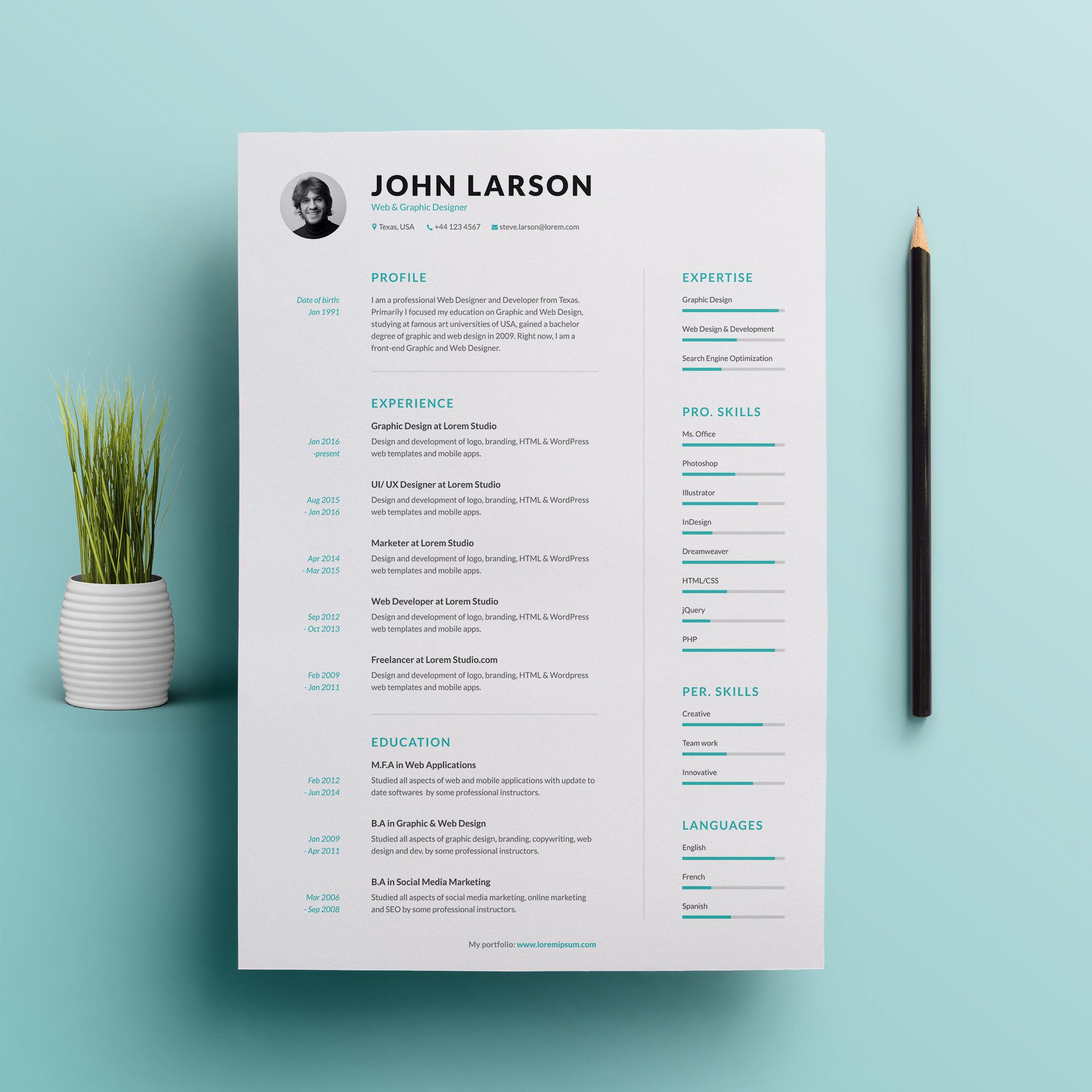 Clean Resume cover image.