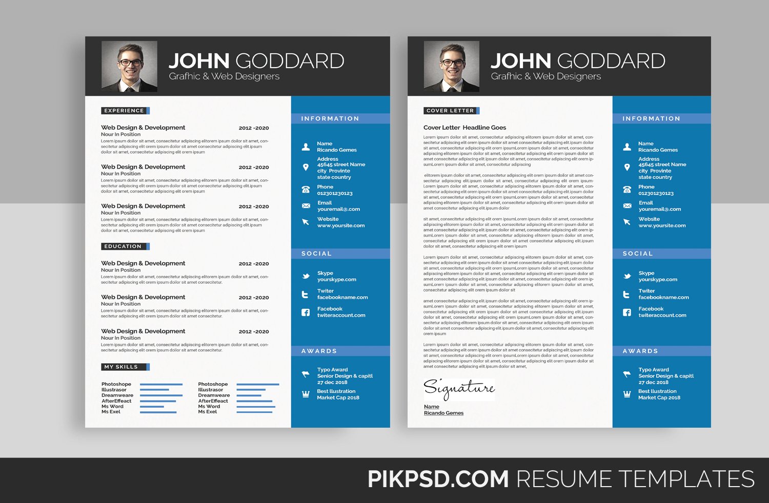 Resume CV Set cover image.