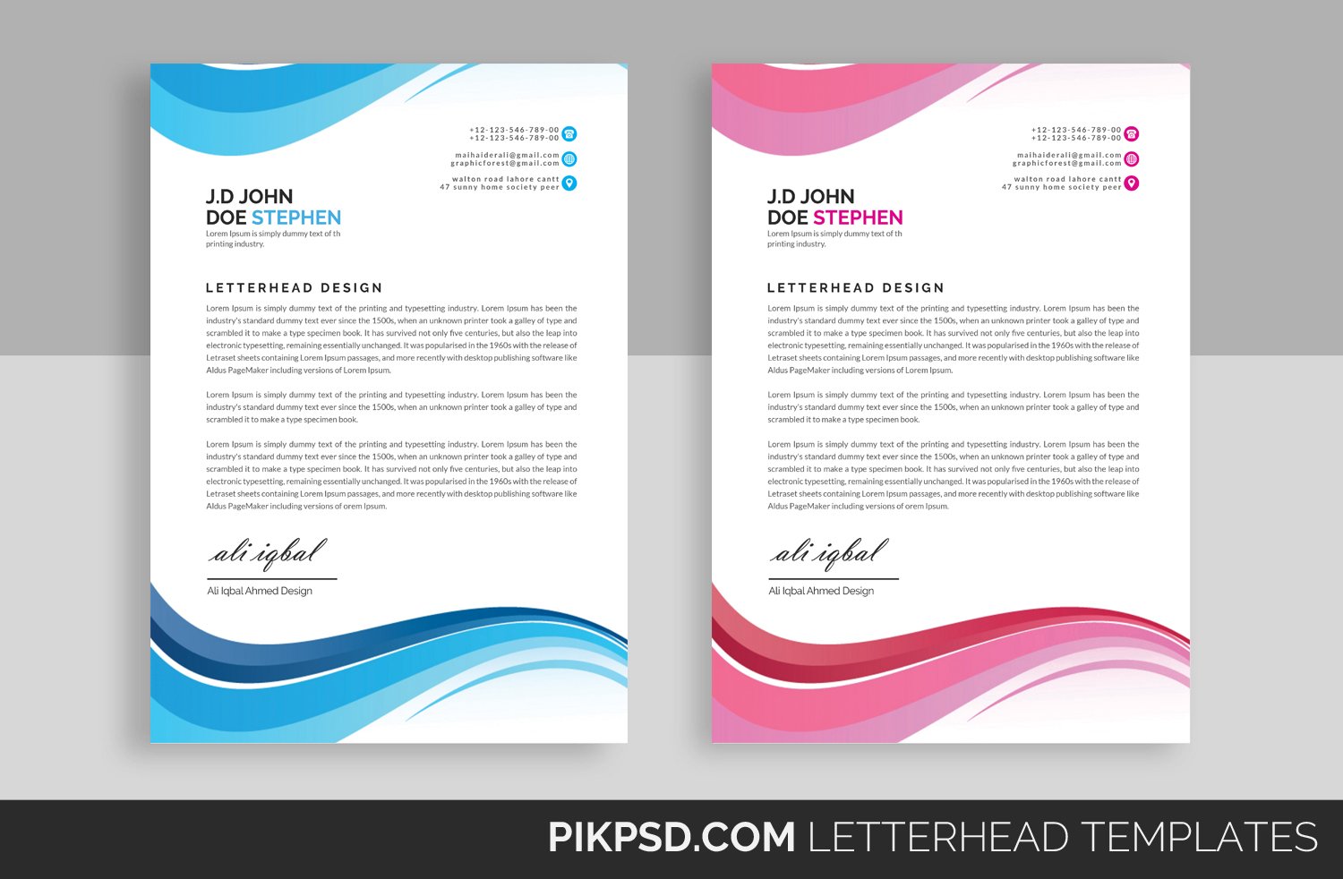 Business Letterhead Template cover image.