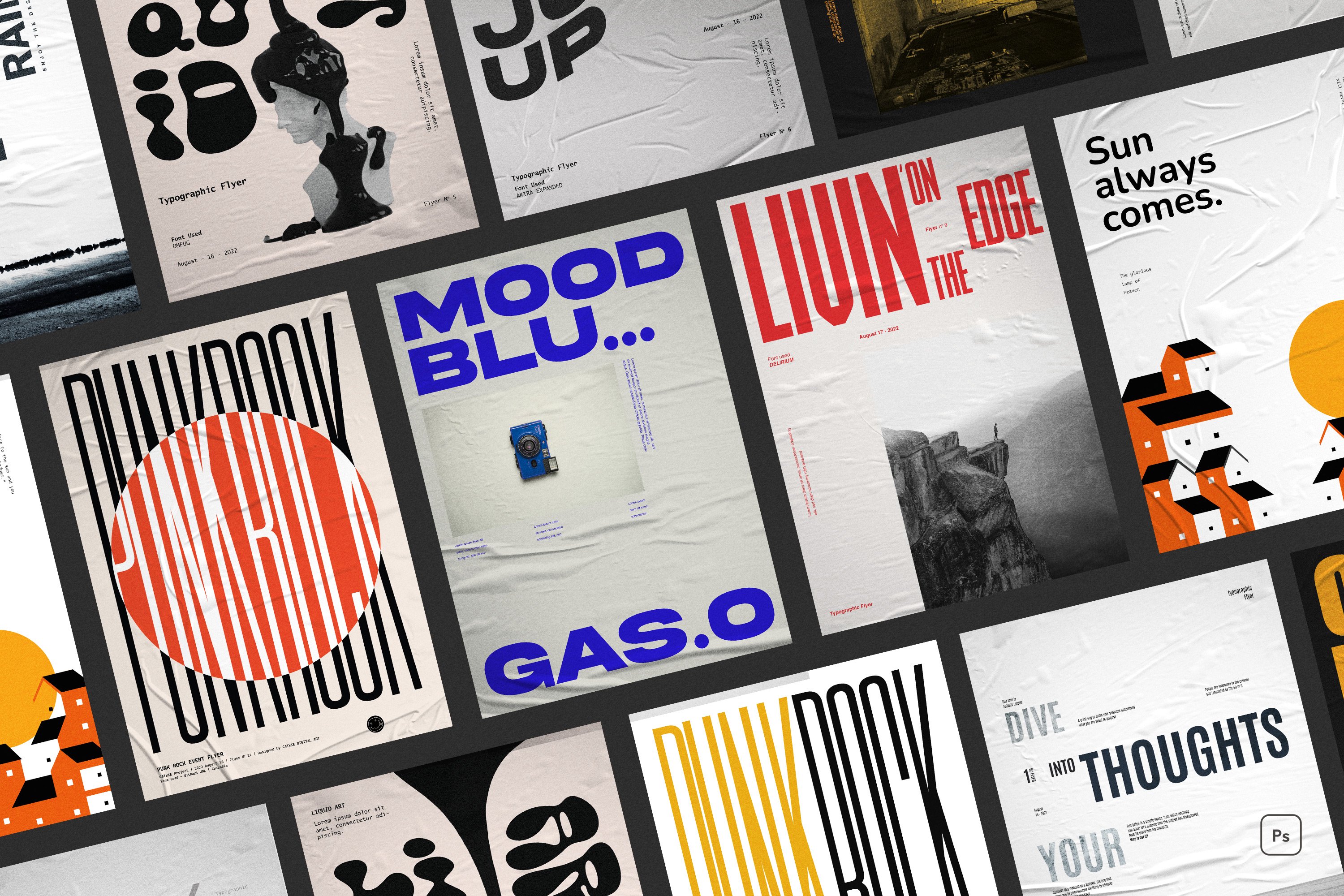 Typographic Flyer / Poster Bundle cover image.