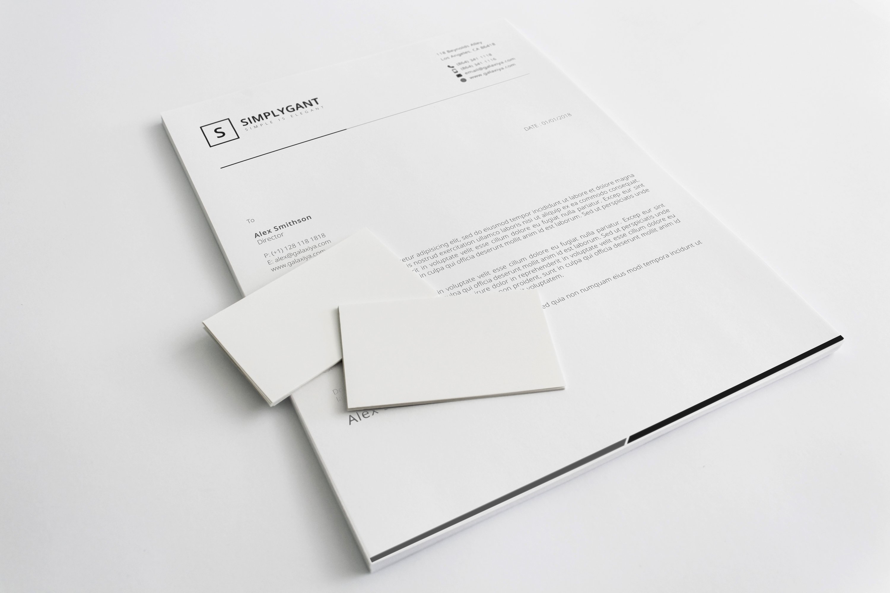 Minimal Professional Letterheads preview image.