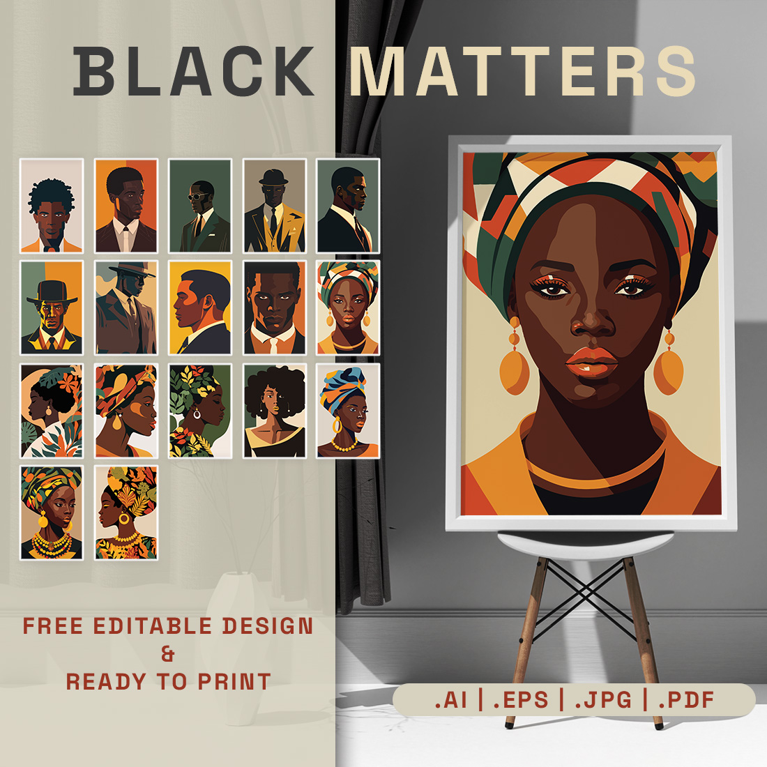 Black Excellence, Stylish and Modern Illustrations Celebrating Black Culture cover image.