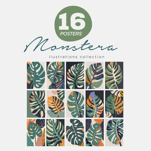 Monstera Botanical Art Print Poster cover image.