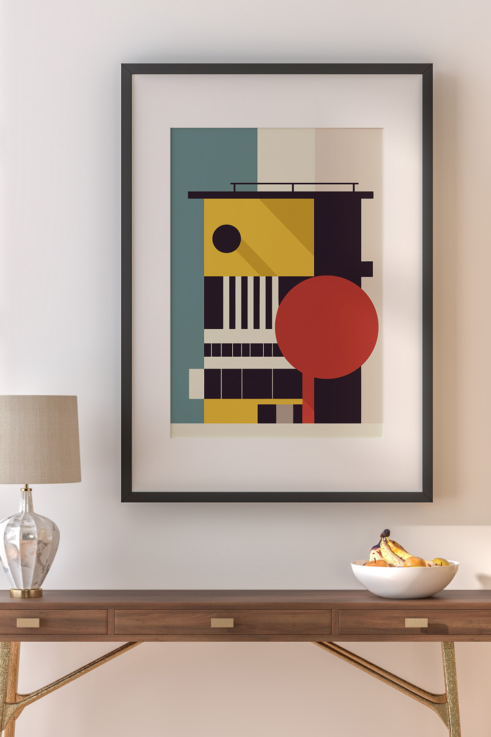 Bauhaus Building Art Print Poster pinterest preview image.