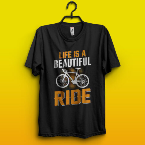 Life is a beautiful ride – Cycling quotes t-shirt design for adventure lovers cover image.