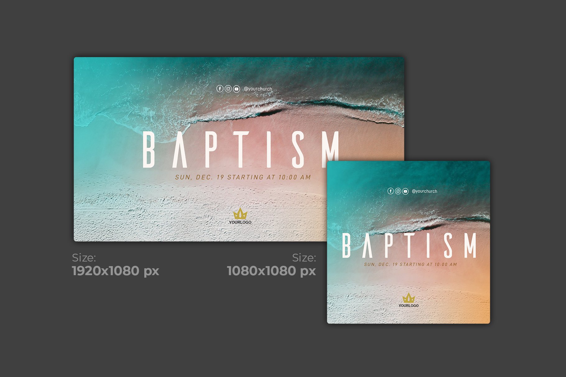 Church Flyer Baptism cover image.