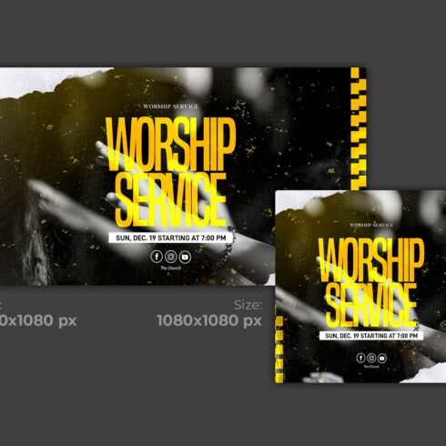 Church Flyer Worship Service cover image.