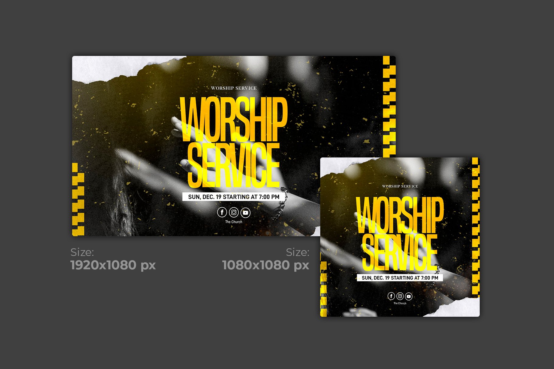Church Flyer Worship Service cover image.