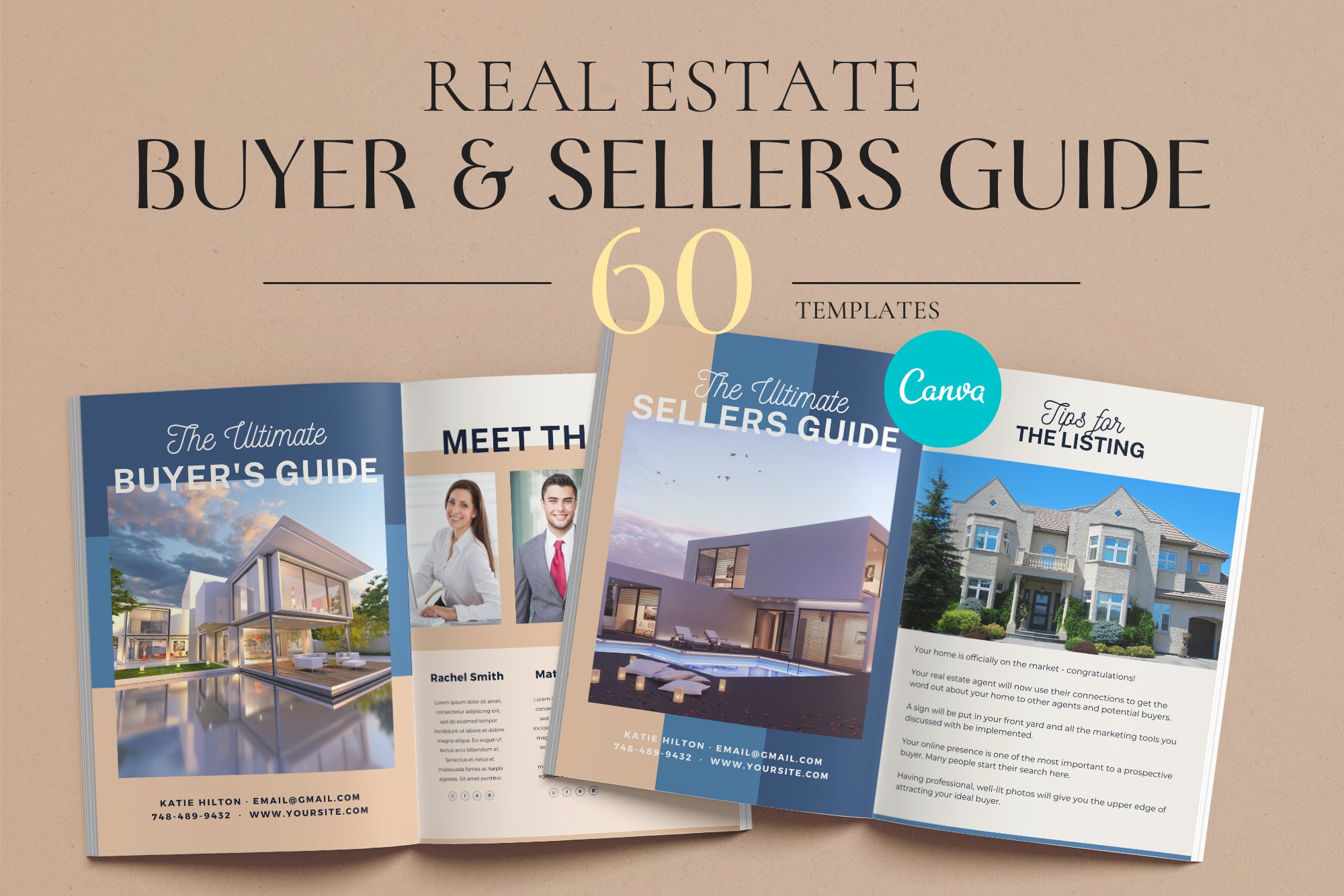 Buyer Seller Real Estate Canva Kit cover image.