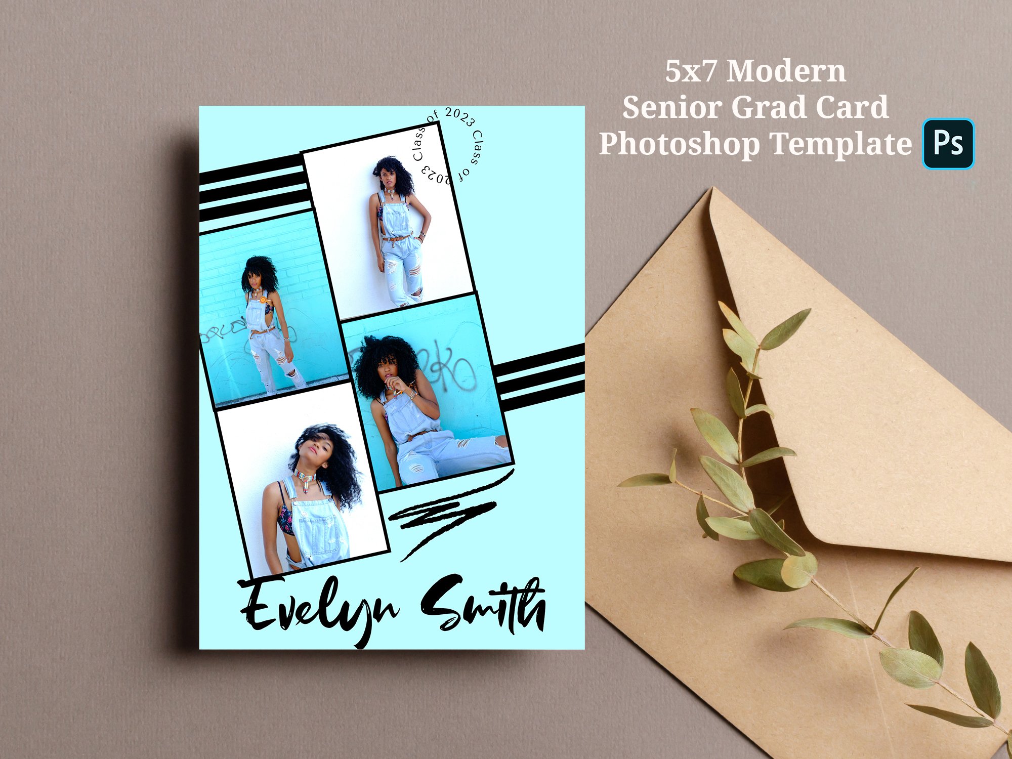 Modern Photoshop Grad Card Bundle cover image.