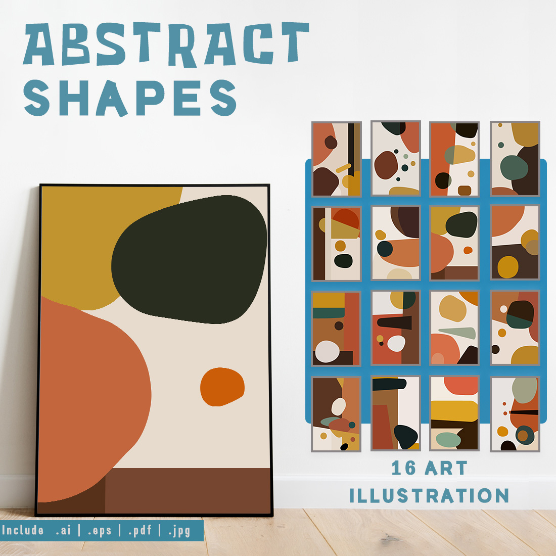 Abstract Shape Modern Art Print cover image.