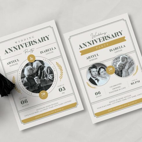 Wedding Anniversary Party Invitation cover image.