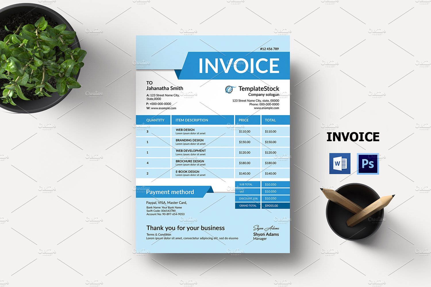 Clean Invoice V20 cover image.