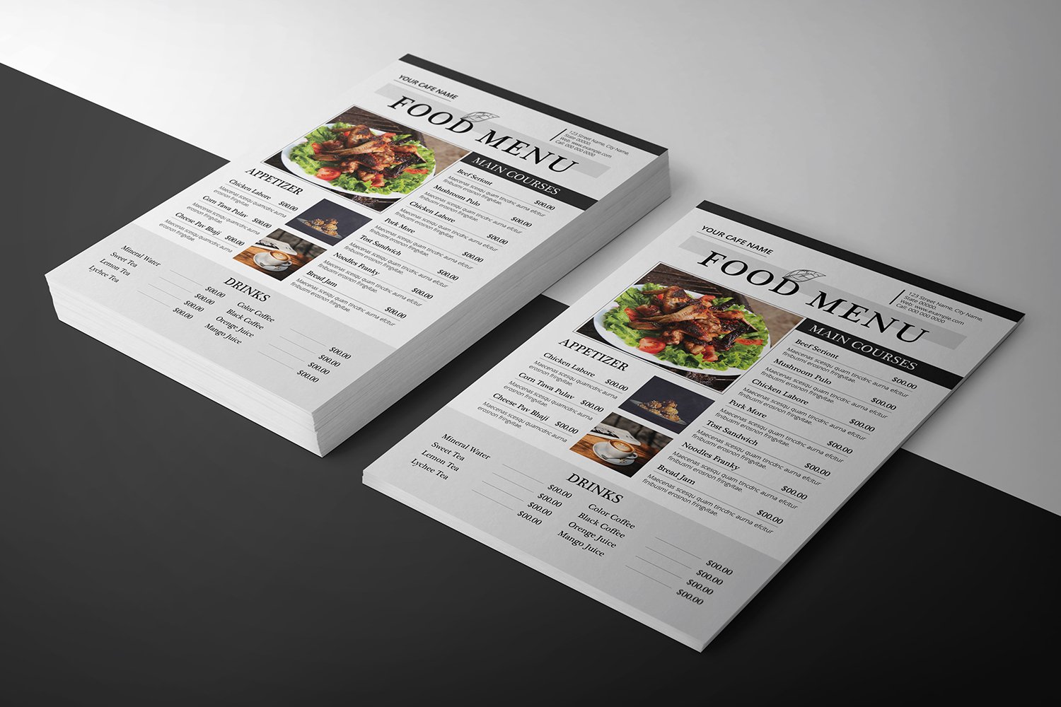 Restaurant Flyer | Food Menu preview image.