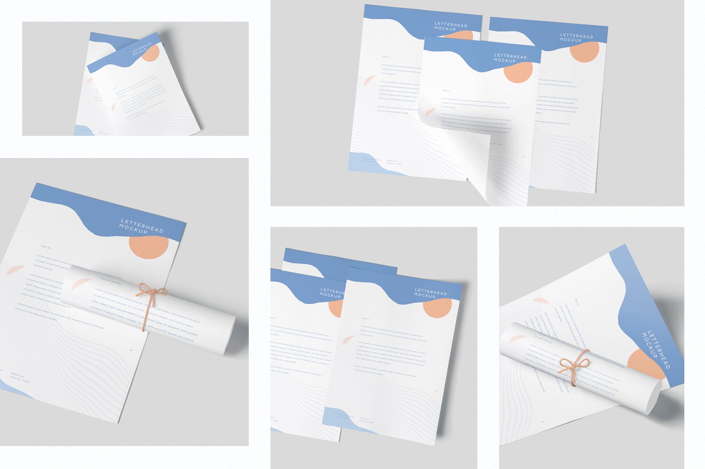 A4 Vertical Letterhead Mockups preview image.