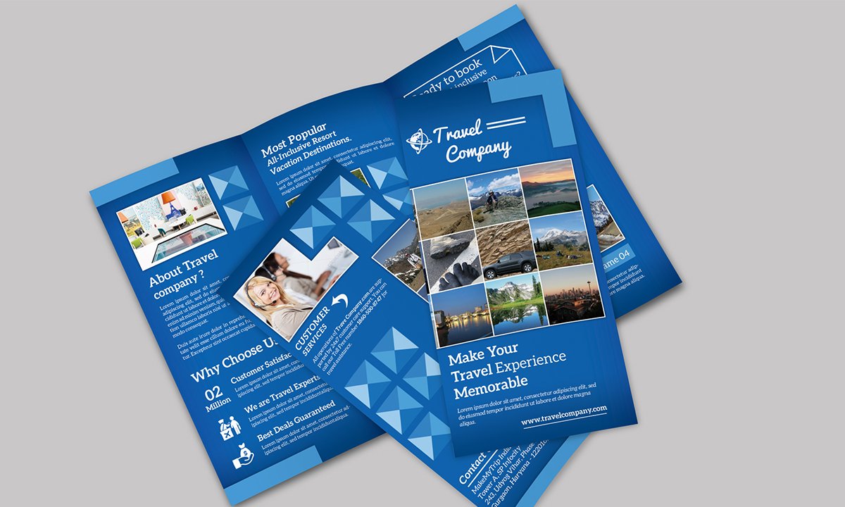 Travel Tri Fold  Brochure preview image.