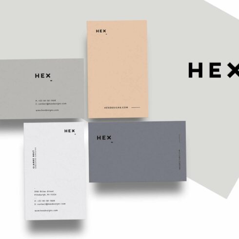 HEX Business Card Template cover image.
