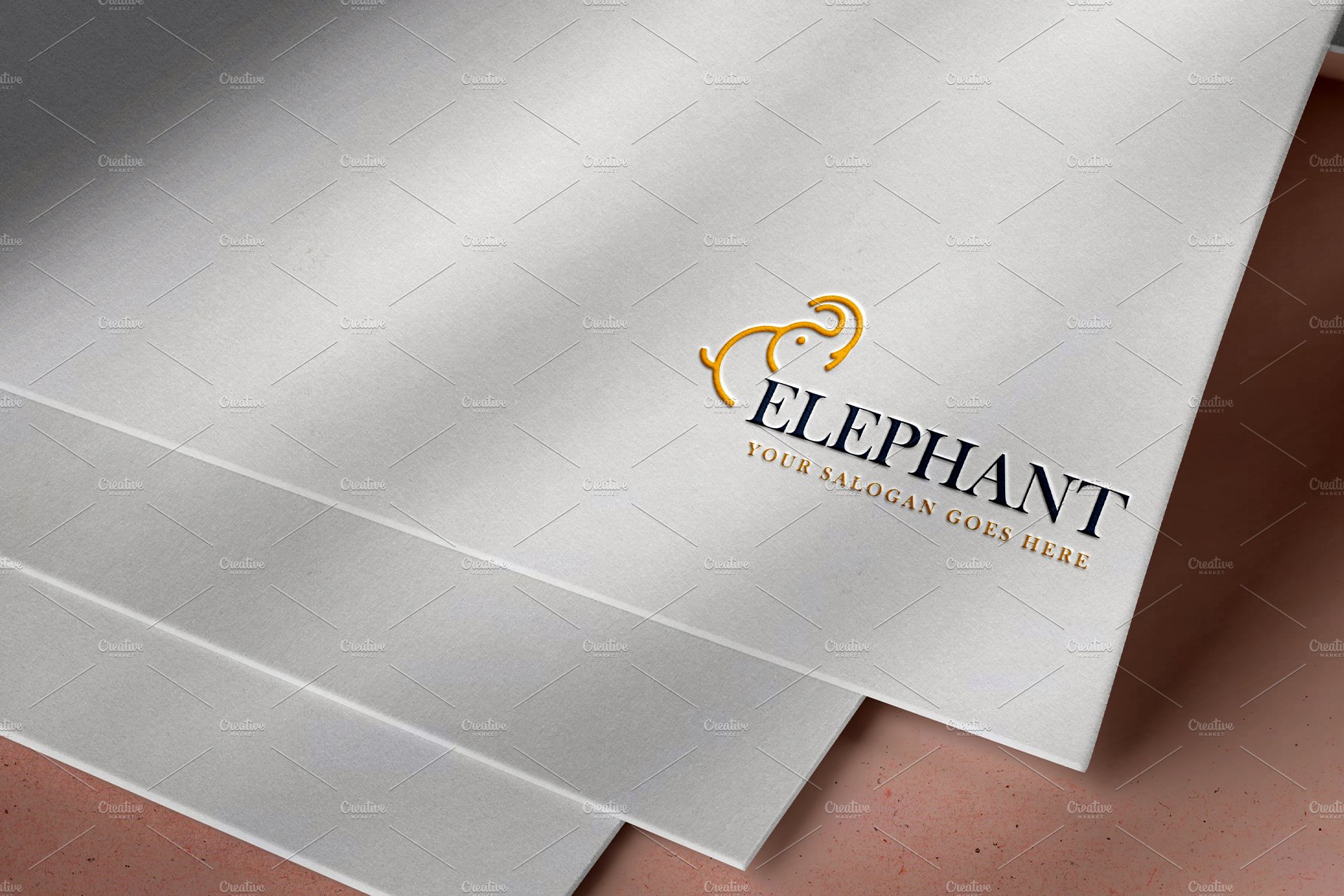 modern company elephant logo minimal logo 538
