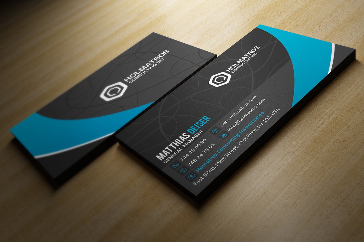 Modern Grey Business Card cover image.