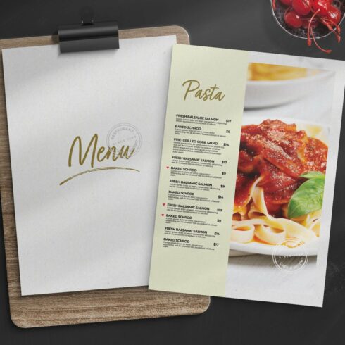 Modern Menu Template cover image.