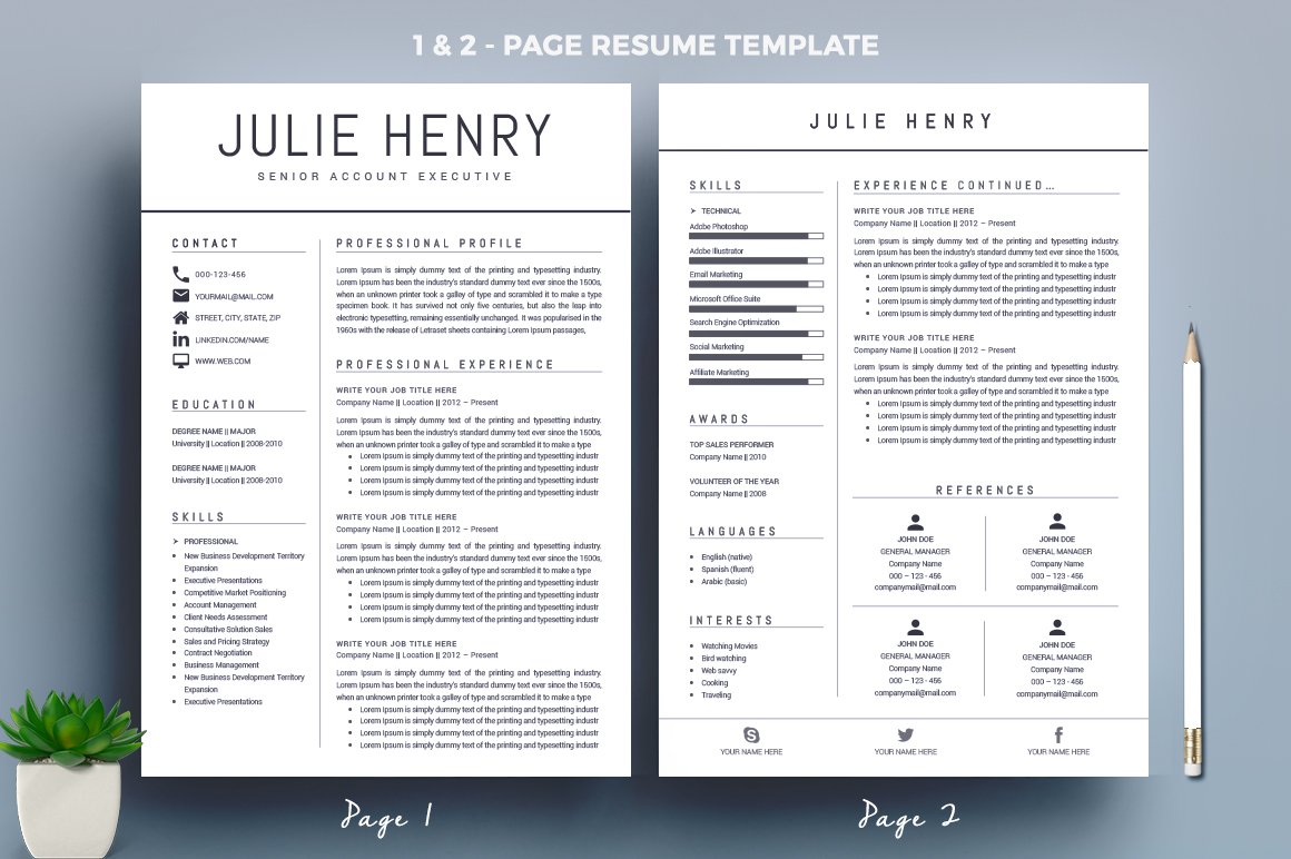 modern resume template 479
