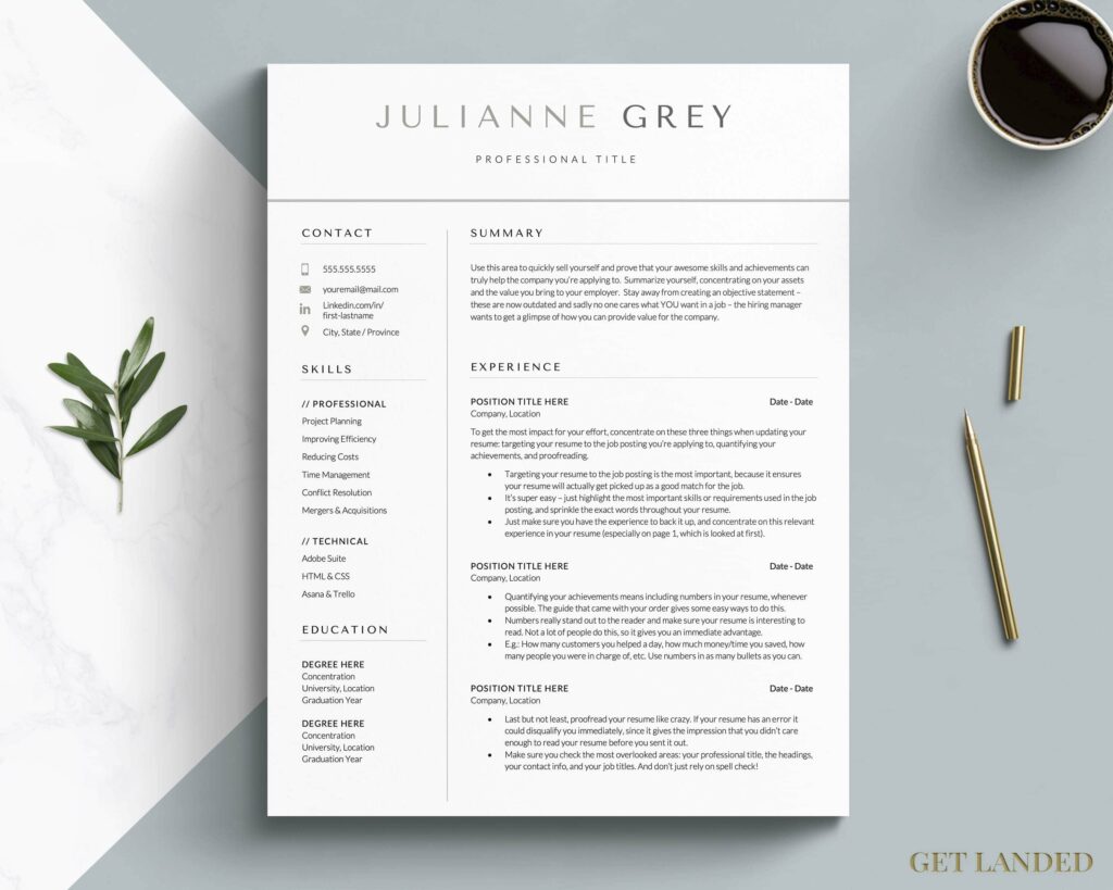 Best Resume Template for Google Docs – MasterBundles