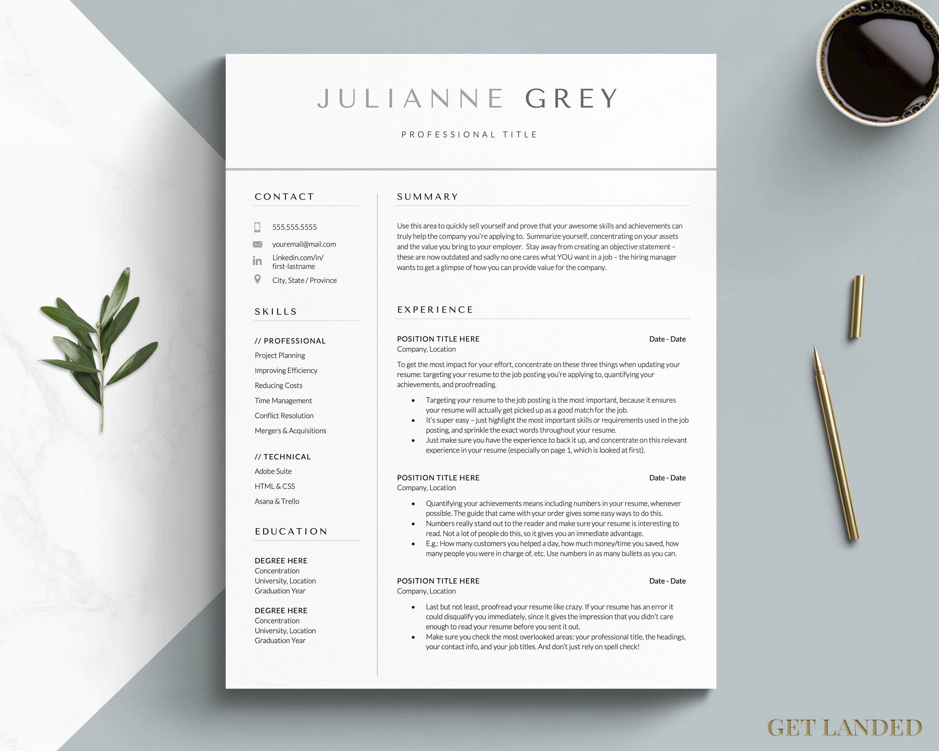 Best Resume Template for Google Docs cover image.